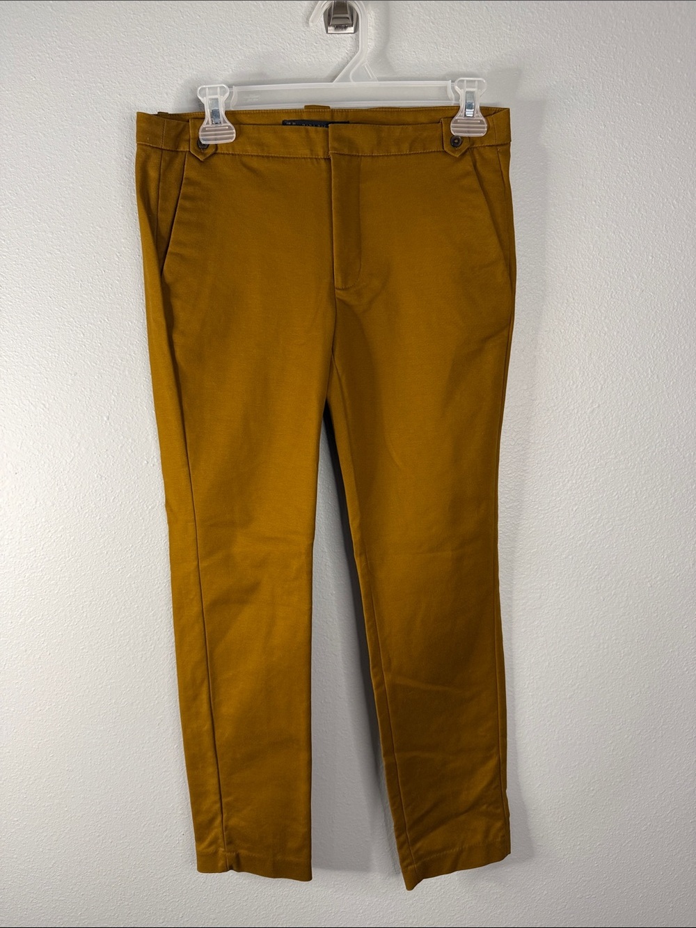 Zara Basic Ankle Pants - Mustard Brown - Size 4